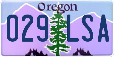 OR license plate 029LSA