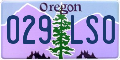 OR license plate 029LSO