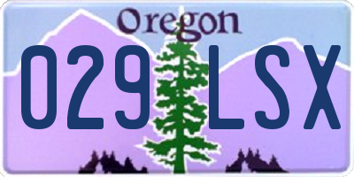 OR license plate 029LSX