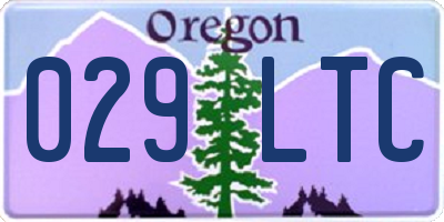 OR license plate 029LTC