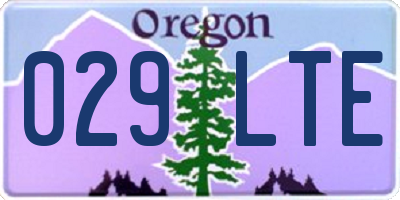 OR license plate 029LTE