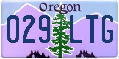 OR license plate 029LTG