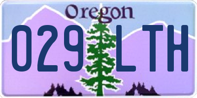 OR license plate 029LTH
