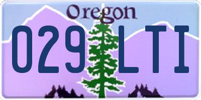 OR license plate 029LTI
