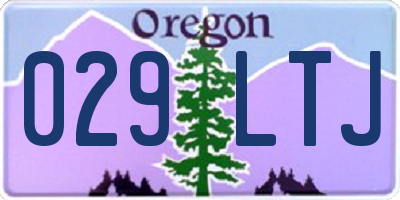 OR license plate 029LTJ