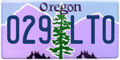 OR license plate 029LTO