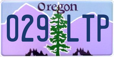 OR license plate 029LTP