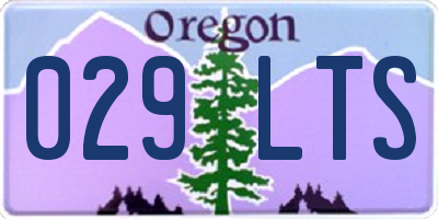 OR license plate 029LTS