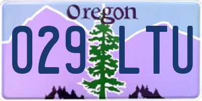OR license plate 029LTU