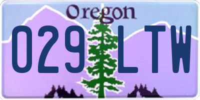 OR license plate 029LTW