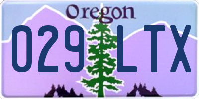 OR license plate 029LTX