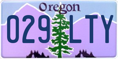 OR license plate 029LTY