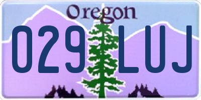 OR license plate 029LUJ