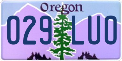 OR license plate 029LUO