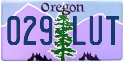 OR license plate 029LUT
