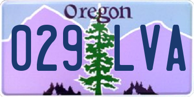 OR license plate 029LVA