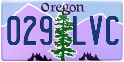 OR license plate 029LVC