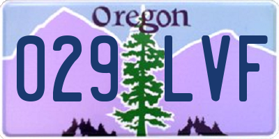 OR license plate 029LVF