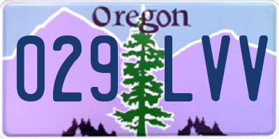 OR license plate 029LVV