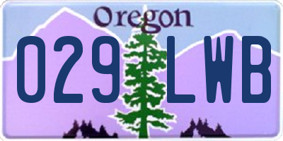OR license plate 029LWB