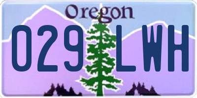 OR license plate 029LWH