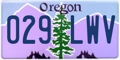 OR license plate 029LWV