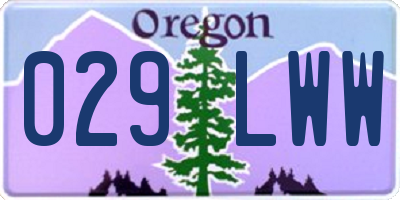 OR license plate 029LWW