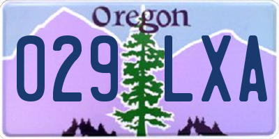 OR license plate 029LXA