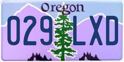 OR license plate 029LXD
