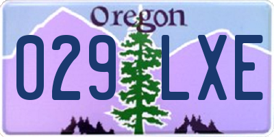 OR license plate 029LXE