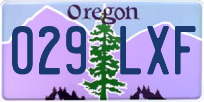 OR license plate 029LXF