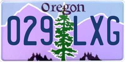 OR license plate 029LXG