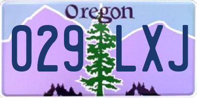 OR license plate 029LXJ
