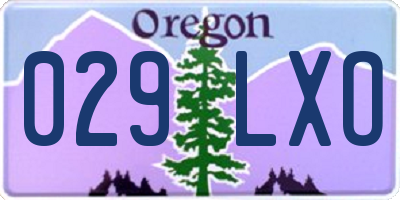 OR license plate 029LXO