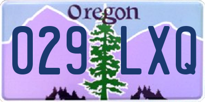 OR license plate 029LXQ