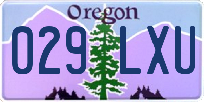 OR license plate 029LXU