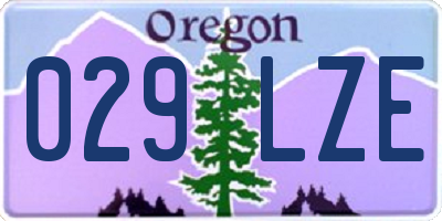 OR license plate 029LZE