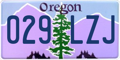 OR license plate 029LZJ
