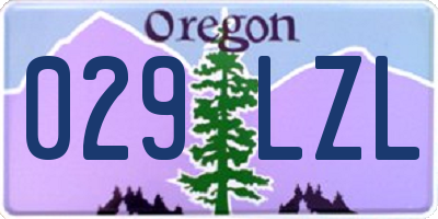 OR license plate 029LZL