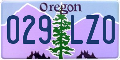 OR license plate 029LZO