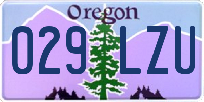 OR license plate 029LZU