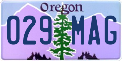OR license plate 029MAG