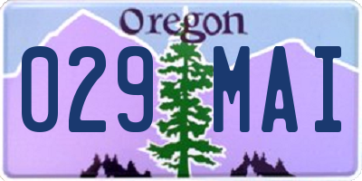 OR license plate 029MAI