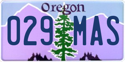 OR license plate 029MAS