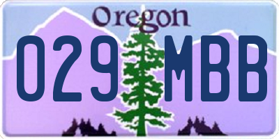OR license plate 029MBB