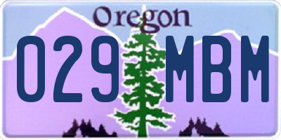 OR license plate 029MBM