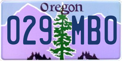 OR license plate 029MBO