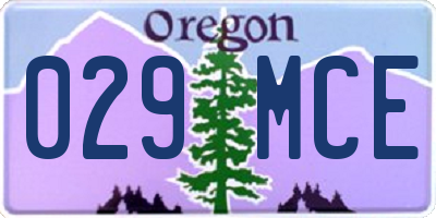 OR license plate 029MCE