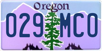 OR license plate 029MCO