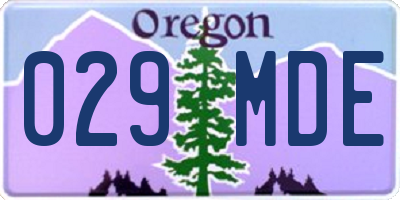 OR license plate 029MDE
